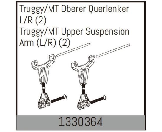 AB1330364-Truggy/MT Upper Suspension Arm (L/R) (2)