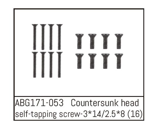 ABG171-053-Countersunk Screw M3*14 (8) / M2.5*8 (8)