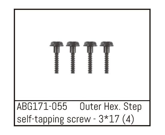 ABG171-055-Outer Hex. Step Self-Tapping Screw M3*17 (4)