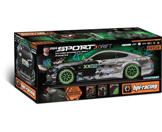 HPI115984-RS4 SPORT 3 VGJR FORD MUSTANG 1/10 4WD ELECTRIC CAR DRIFT