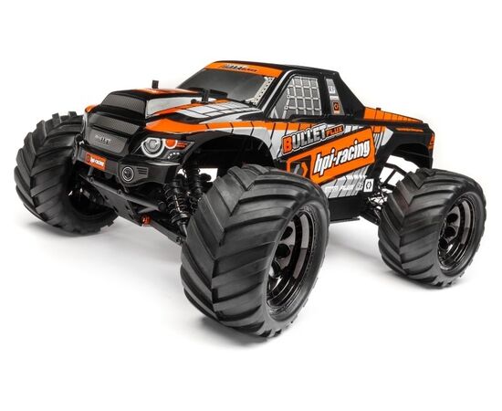 HPI115515-BULLET MT CLEAR BODY W/ NITRO/FLUX DECALS