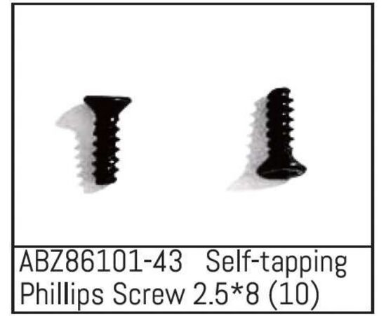 ABZ86101-43-Self-tapping Phillips Screw 2.5*8 - Mini AMT (10)