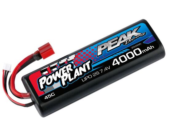 PEK00544-Power Plant&nbsp; Lipo 4000 7.4 V 45C (Black case, Deans Plug) 12AWG