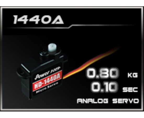 PHD-1440A-Power HD Servo HD-1440A / 0.8kg/0.12sec/6V Analog Micro Servo (20.2x8.5x20.2mm)