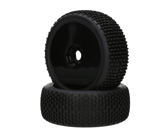 PA9384-Khaos Mounted Tire (Red Compound/Carbon Wheel/1:8 Buggy)