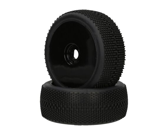 PA9390-Megabite Mounted Tire (Pink Compound/Carbon Wheel/1:8 Buggy)