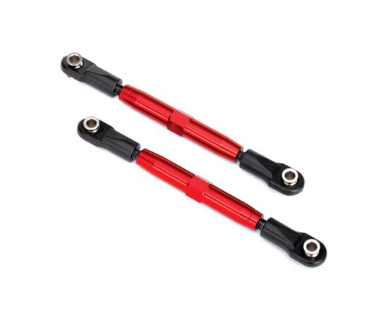 LEM3644R-Camber links, rear (TUBES red-anodize d, 7075-T6 aluminum, stronger than ti tanium) (73mm) (2)/ rod