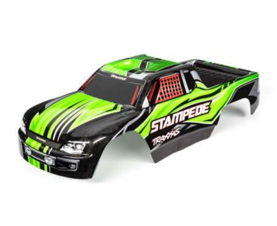 LEM3651G-Body, Stampede (also fits Stampede VX L), green (painted, decals applied)
