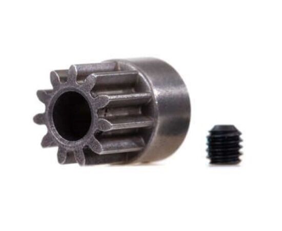 LEM5641-Gear, 11-T pinion (0.8 metric pitch, compatible with 32-pitch) (fits 5mm s haft)/ set screw