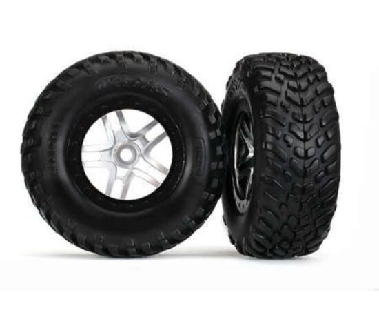 LEM5889R-Tires &amp; wheels, assembled, glued (S1&nbsp; compound) (SCT Split-Spoke black, satin chrome beadlock style