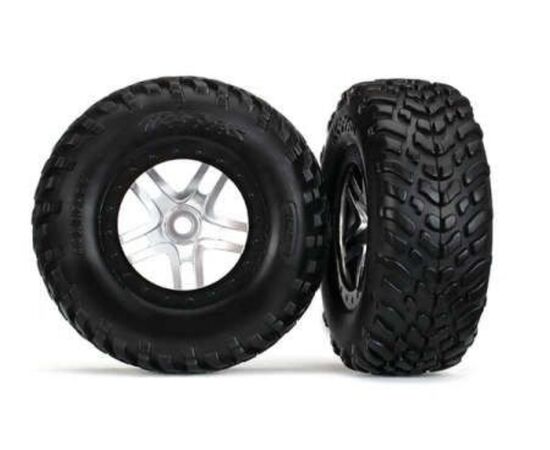 LEM5978-Tires &amp; wheels, assembled, glued (SCT&nbsp; Split-Spoke satin chrome, black beadlock wheels, dual profile
