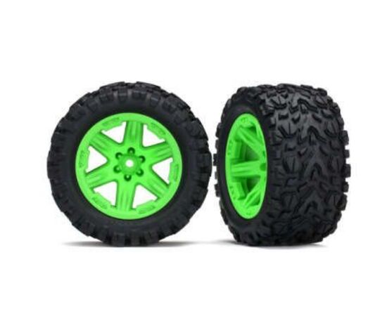 LEM6773G-Tires &amp; wheels, assembled, glued (2.8 ') (RXT 4X4 green wheels, Talon Extreme tires, foam inserts) (