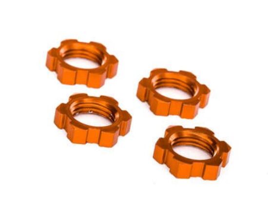 LEM7758T-Wheel nuts, splined, 17mm, serrated ( orange-anodized) (4)