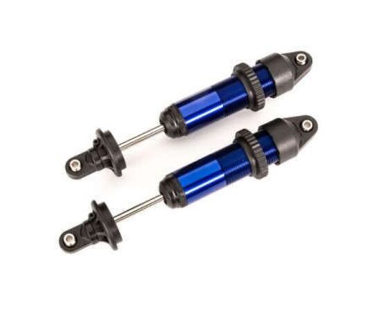 LEM7861-Shocks, GTX, medium (aluminum, blue-a nodized) (fully assembled w/o springs ) (2)
