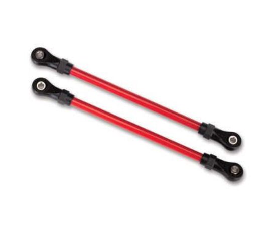 LEM8143R-Suspension links, front lower, red (2 ) (5x104mm, powder coated steel) (assembled with hollow balls)
