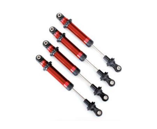 LEM8160R-Shocks, GTS, aluminum (red-anodized)&nbsp; (assembled without springs) (4) (for use with #8140R TRX-4 Lon