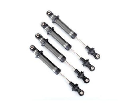 LEM8160-Shocks, GTS, silver aluminum (assembl ed without springs) (4) (for use with #8140 TRX-4 Long Arm Lif