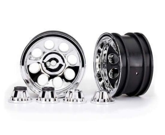 LEM8163-Wheels, 2.2', classic chrome (2)/ cen ter caps (front (2), rear (2)) (requi res #8255A extended thre