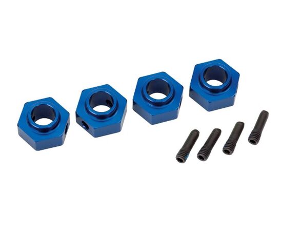 LEM8269X-Wheel hubs, 12mm hex, 6061-T6 aluminu m (blue-anodized) (4)/ screw pin (4)&nbsp; &nbsp; &nbsp; &nbsp; &nbsp; &nbsp; &nbsp; &nbsp; &nbsp; &nbsp; &nbsp; &nbsp; &nbsp;