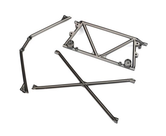 LEM8433X-Tube chassis, center support/ cage to p/ rear cage support (satin black chrome-plated)&nbsp; &nbsp; &nbsp; &nbsp; &nbsp; &nbsp; &nbsp;