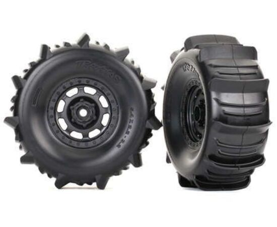 LEM8475-Tires and wheels, assembled, glued (D esert Racer wheels, paddle tires, foam inserts) (2)&nbsp; &nbsp; &nbsp; &nbsp; &nbsp; &nbsp;