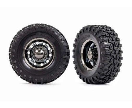 LEM8854X-Tires and wheels, assembled, glued (T RX-6 2.2' wheels, Canyon RT 4.6x2.2' tires) (rear) (2)