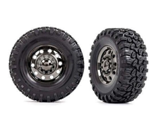 LEM8854-Tires and wheels, assembled, glued (T RX-6 2.2' wheels, Canyon RT 4.6x2.2' tires) (front) (2)
