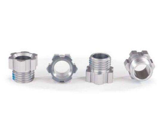 LEM8886A-Stub axle nut, aluminum (gray-anodize d) (4)