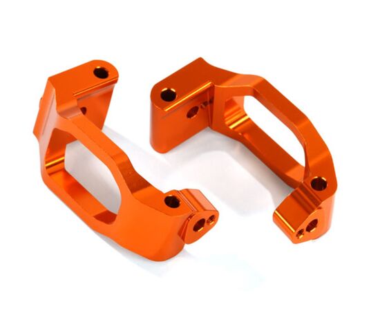 LEM8932A-Caster blocks (c-hubs), 6061-T6 alumi num (orange-anodized), left &amp; right/ 4x22mm pin (4)/ 3x6mm BCS