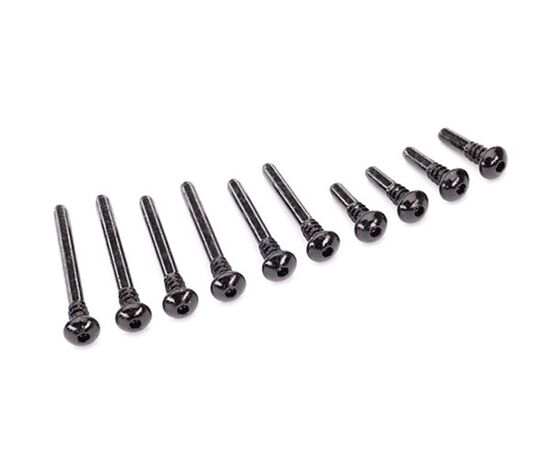 LEM8940-Suspension screw pin set, front or re ar (hardened steel), 4x18mm (4), 4x38 mm (2), 4x33mm (2), 4x43