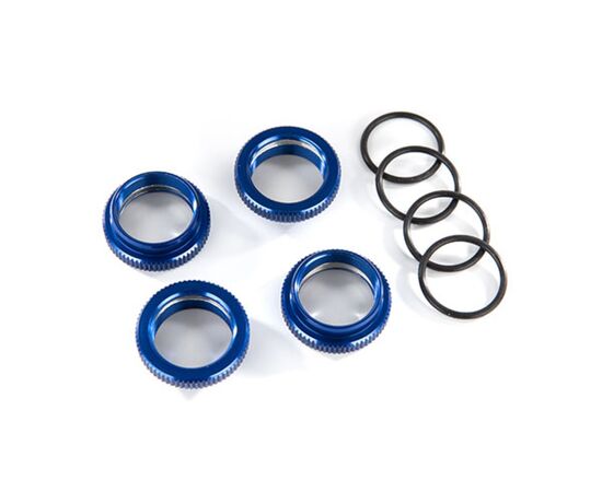 LEM8968X-Spring retainer (adjuster), blue-anod ized aluminum, GT-Maxx shocks (4) (as sembled with o-ring)