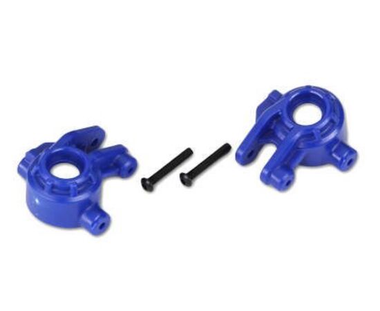 LEM9037X-Steering blocks, extreme heavy duty, blue (left &amp; right)/ 3x20mm BCS (2) ( for use with #9080 upgrad