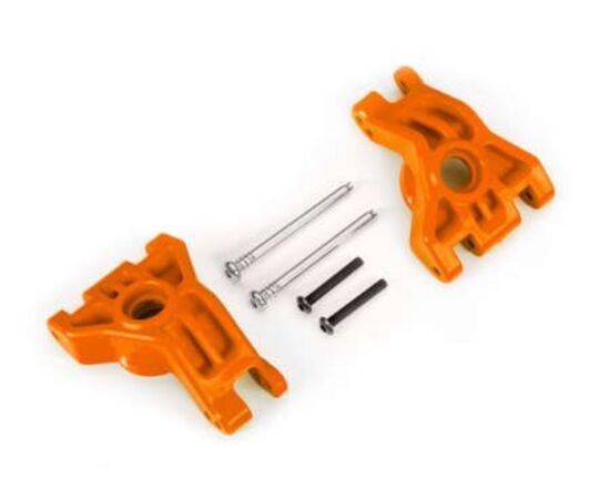 LEM9050T-Carriers, stub axle, rear, extreme he avy duty, orange (left &amp; right)/ 3x41 mm hinge pins (2)/ 3x20m