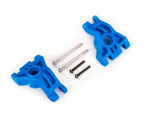 LEM9050X-Carriers, stub axle, rear, extreme he avy duty, blue (left &amp; right)/ 3x41mm hinge pins (2)/ 3x20mm B