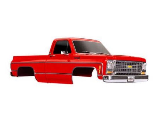 LEM9212R-Body, Chevrolet K10 Truck (1979), com plete, red (painted) (includes grille , side mirrors, door han