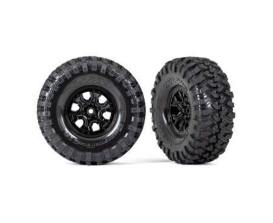 LEM9272-Tires and wheels, assembled, glued (T RX-4 2021 Bronco 1.9' wheels, Canyon Trail 4.6x1.9' tires) (2)