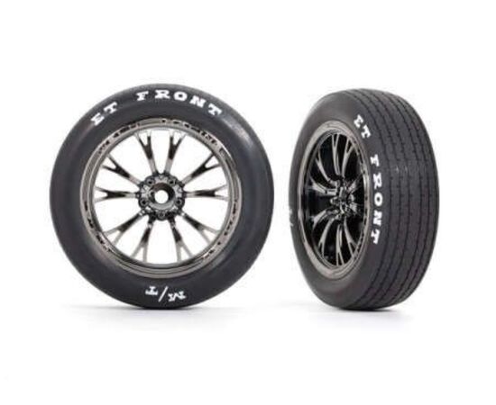 LEM9474X-Tires &amp; wheels, assembled, glued (Wel d black chrome wheels, tires, foam in serts) (front) (2)