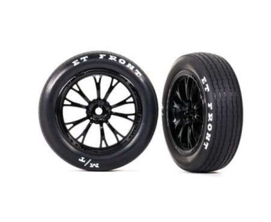LEM9474-Tires &amp; wheels, assembled, glued (Wel d gloss black wheels, tires, foam ins erts) (front) (2)