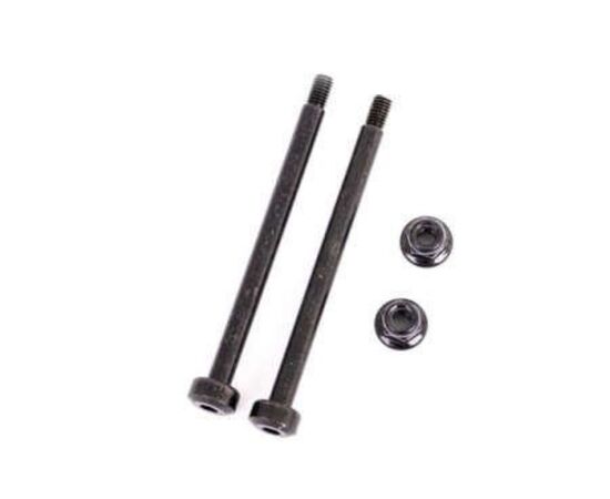 LEM9542-Suspension pins, outer, front, 3.5x48 .2mm (hardened steel) (2)/ M3x0.5mm N L, flanged (2)