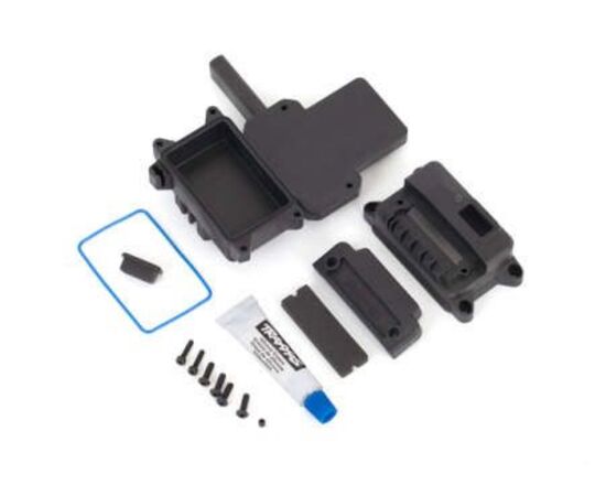LEM9624-Box, receiver (sealed) w/ ESC mount/ receiver box cover/ access plug/ foam pads/ silicone grease/ 2.