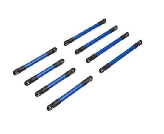 LEM9749BL-Suspension link set, 6061-T6 aluminum (blue-anodized) (includes 5x53mm fro nt lower links (2), 5x46m