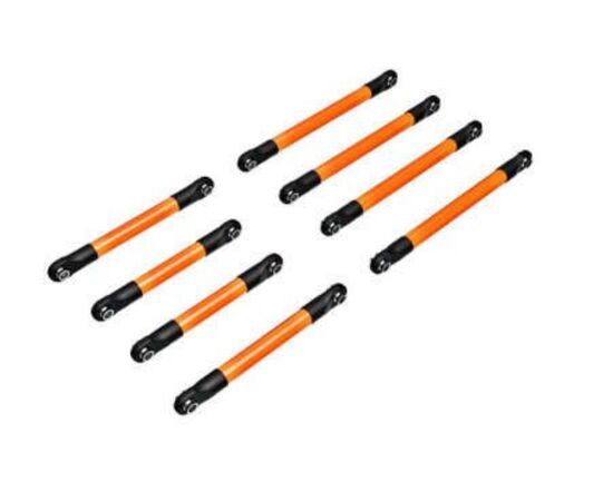 LEM9749O-Suspension link set, 6061-T6 aluminum (orange-anodized) (includes 5x53mm f ront lower links (2), 5x4