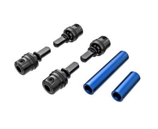 LEM9751BL-Driveshafts, center, male (steel) (4) / driveshafts, center, female, 6061-T 6 aluminum (blue-anodize