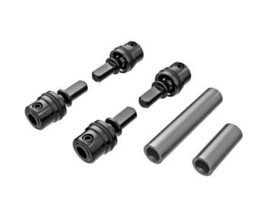 LEM9751GR-Driveshafts, center, male (steel) (4) / driveshafts, center, female, 6061-T 6 aluminum (dark titaniu