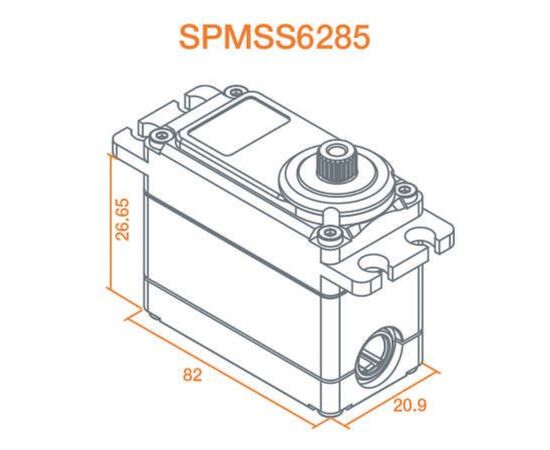 LEMSPMSS6285-SERVO High Voltage High Torque Metal Gear Race Servo 1/8