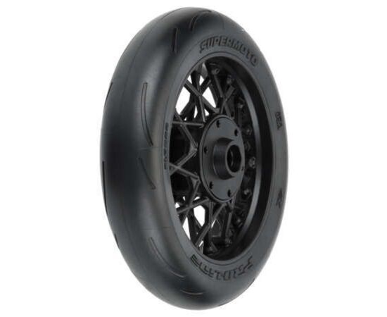 LEMPRO1022210-1/4 Supermoto Tire Front MTD Black Wh eel: PM-MX