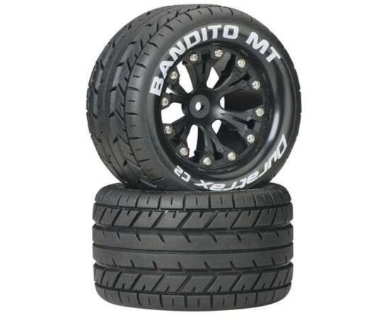 LEMDTXC3502-Bandito MT 2.8 2WD Mounted Rear 1/10 Monster Truck C2 Tires Black 12mm (2)