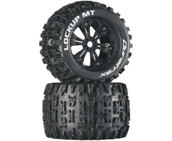LEMDTXC3578-Lockup MT 3.8 Mounted F/R 1/10 Monster Truck CS Tires Black 17mm (2)