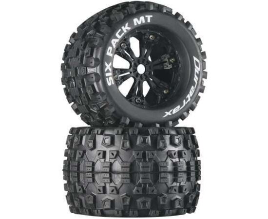 LEMDTXC3582-Six Pack MT 3.8 Mounted F/R 1/10 Monster Truck CS Tires Black 17mm (2)