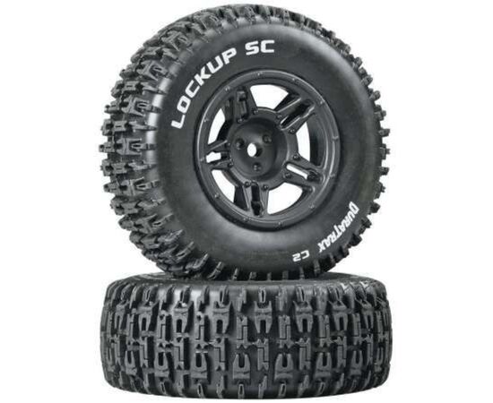 LEMDTXC3671-Lockup SC Mounted Rear 1/10 Slash C2 Tires Black 12mm (2)